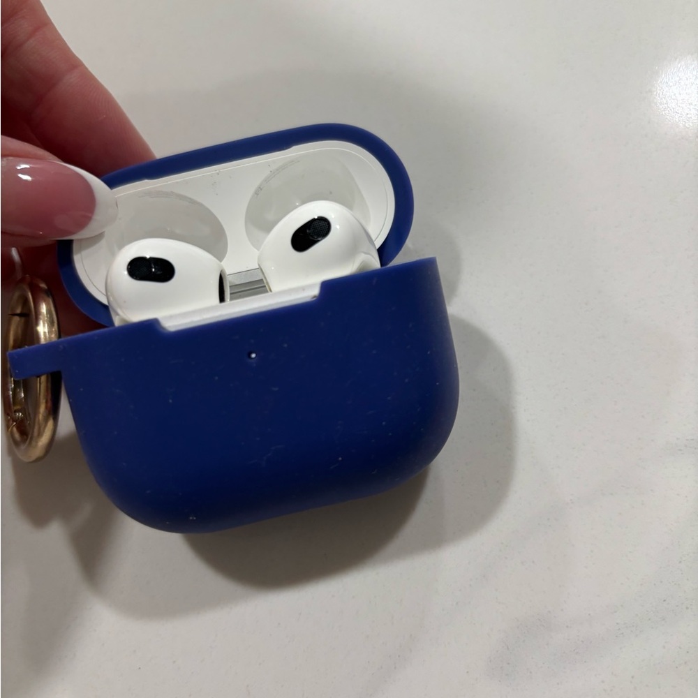 Apple Purple and White Earbud Headphones